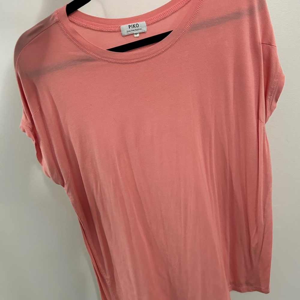 Piko 1988 Pink and Orange Dolman Sleeve Short Sleeve Relaxed T-Shirt